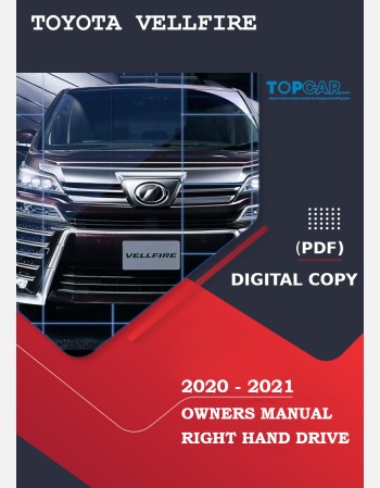 toyota vellfire 2020-2021 owners manual in english 